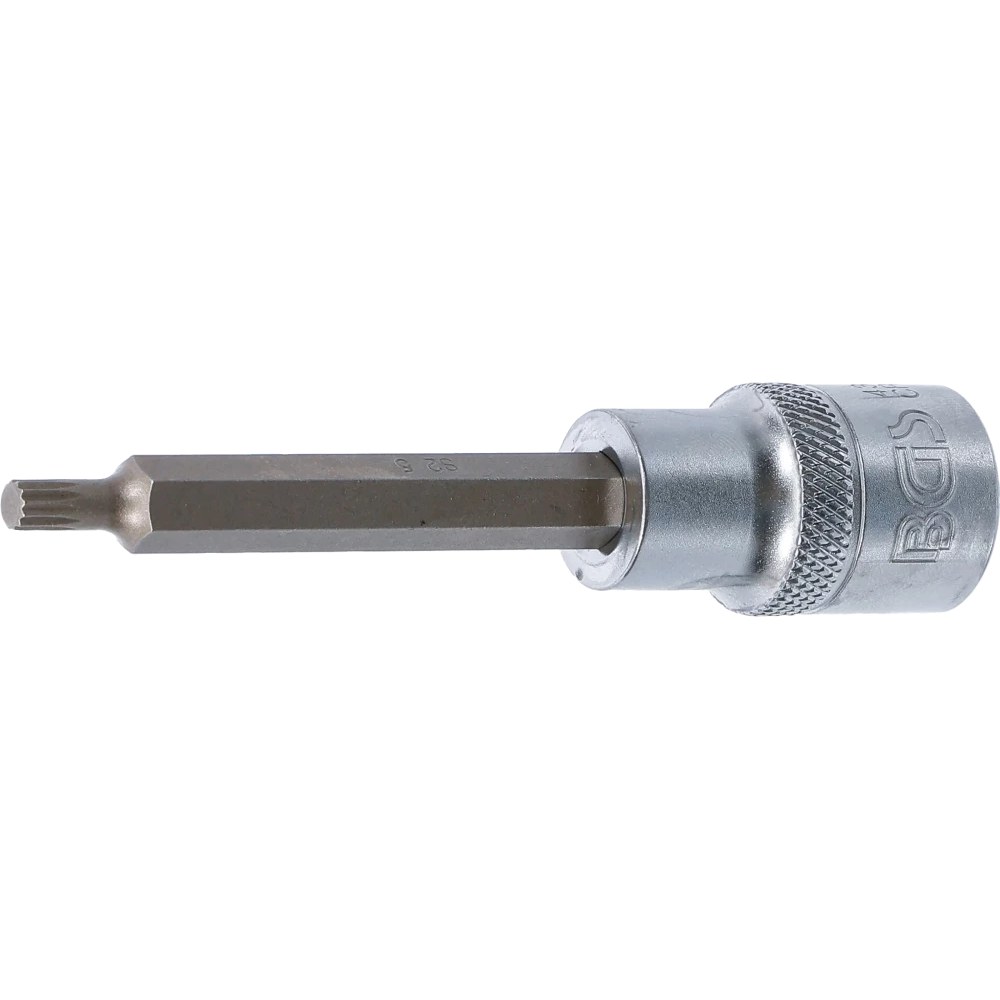 Bit-Einsatz, Länge 100 mm, Antrieb Innenvierkant 12,5 mm (1/2"), Innenvielzahn (für XZN) M5