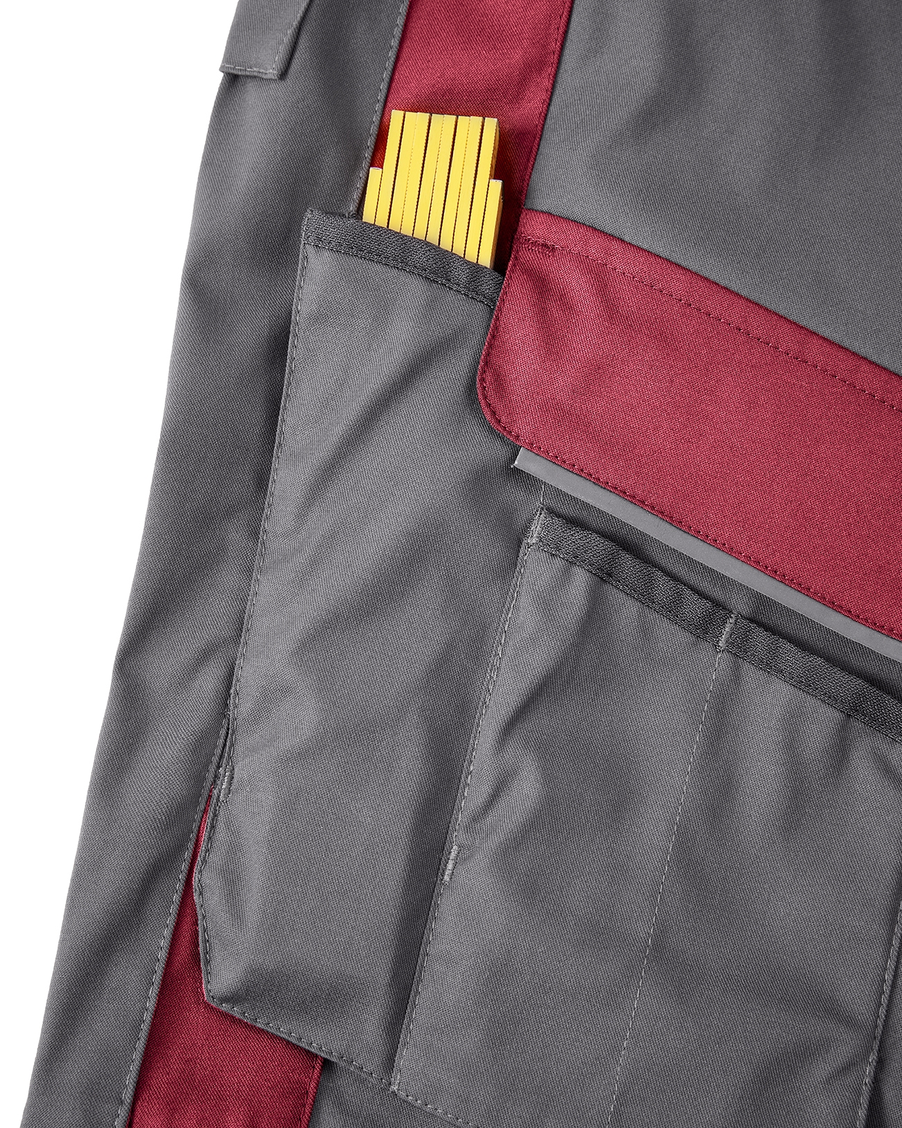 4PROTECT® Workwear Herren-Hose grau/rot