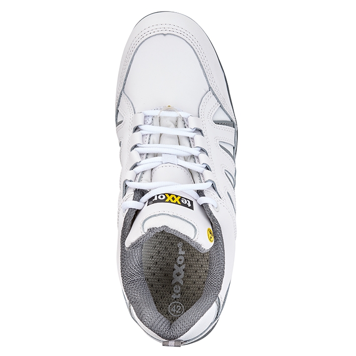teXXor® S3S-ESD-Sicherheitshalbschuhe AVIGNON weiß/grau