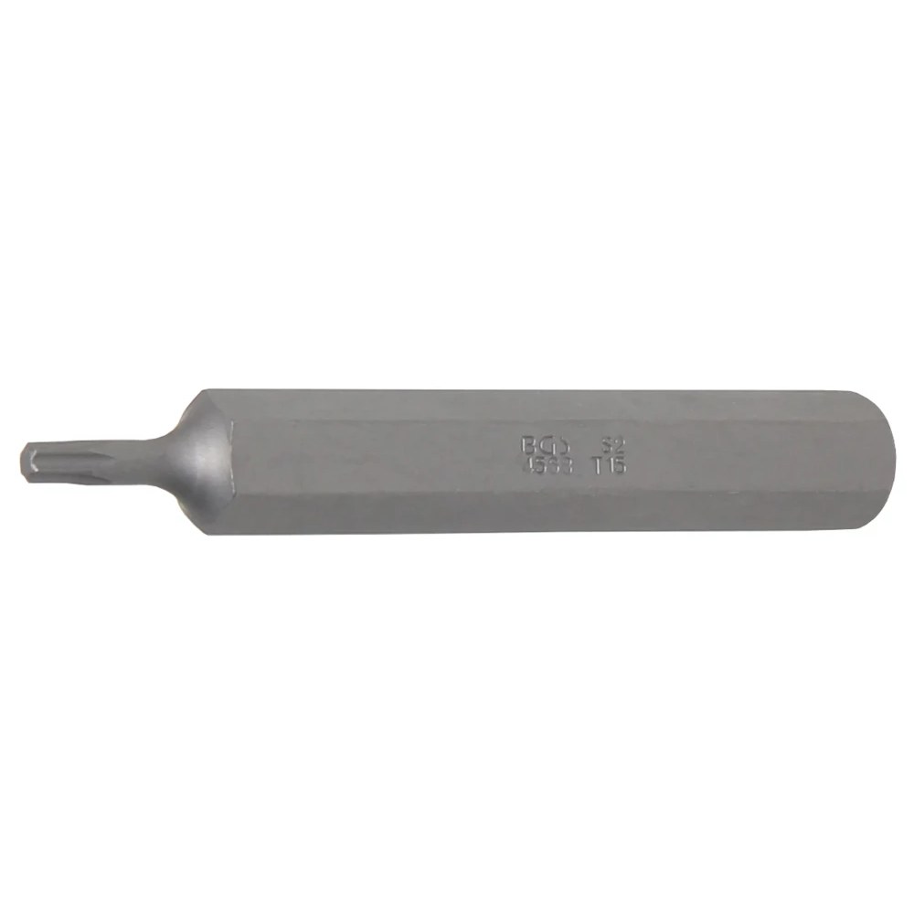 Bit, Länge 75 mm, Antrieb Außensechskant 10 mm (3/8"), T-Profil (für Torx) T15