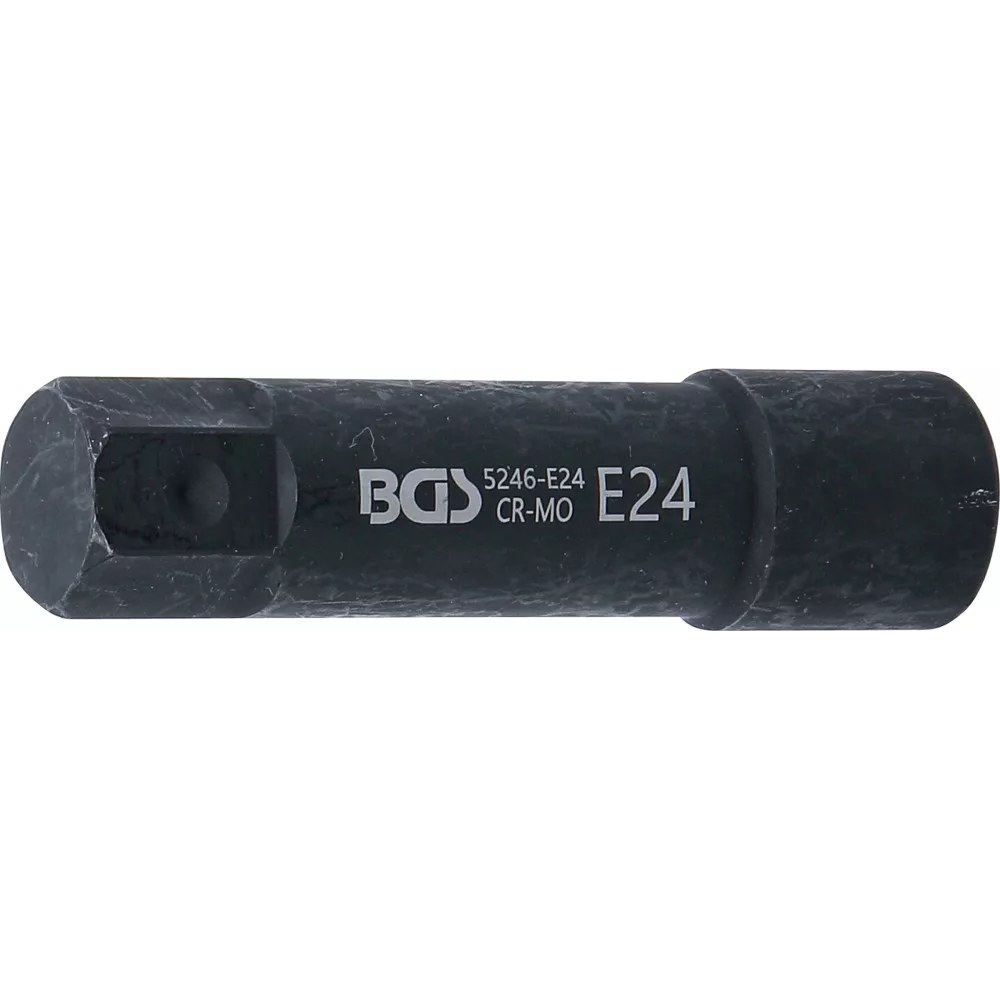 Steckschlüssel-Einsatz E-Profil, extra lang, Antrieb Außensechskant 22 mm, SW E24