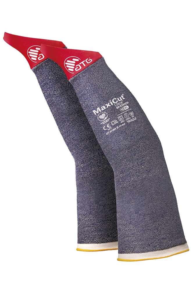 MaxiCut® Ultra™ Schnittschutz-Armstulpe m.Daumen.(89-5740CH) blau/rot