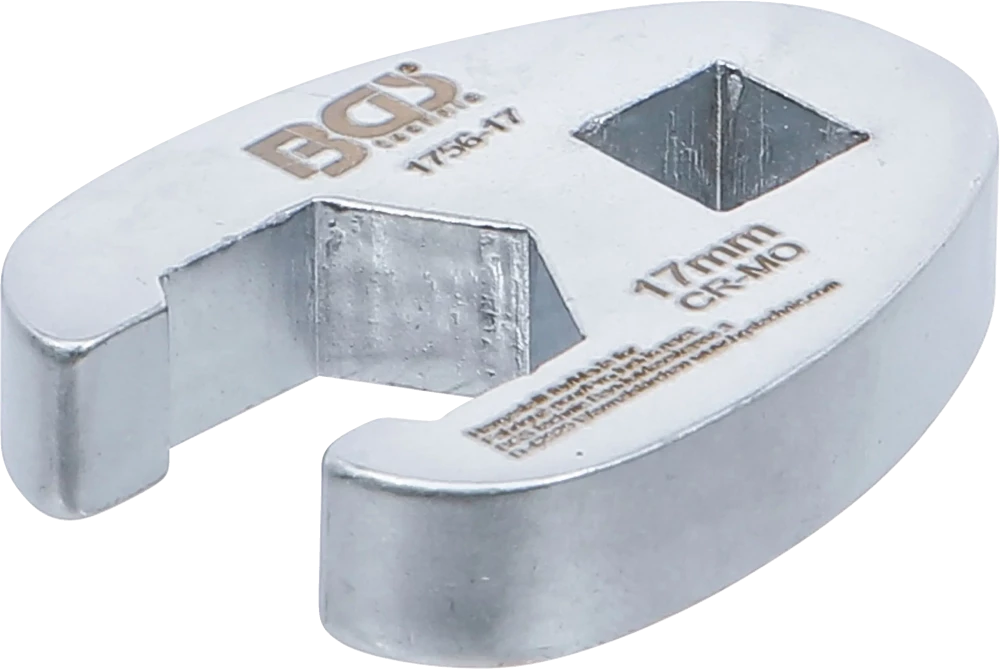 Hahnenfußschlüssel, Antrieb Innenvierkant 10 mm (3/8"), SW 17 mm