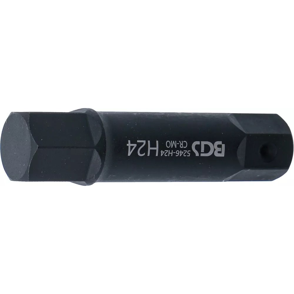 Bit, Länge 100 mm, Antrieb Außensechskant 22 mm, Innensechskant 24 mm