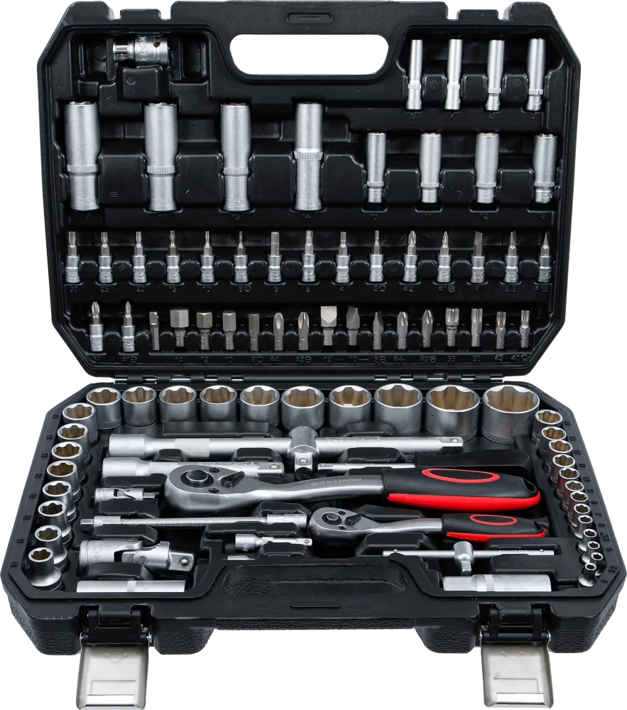 Steckschlüssel-Satz, Antrieb 6,3 mm (1/4") / 12,5 mm (1/2"), 94-tlg.