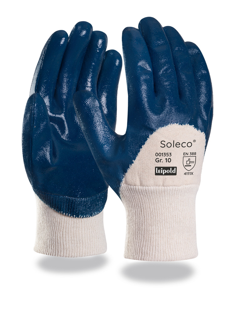 Soleco® | Baumwoll-Trikot-Handschuh | Nitril-Beschichtung