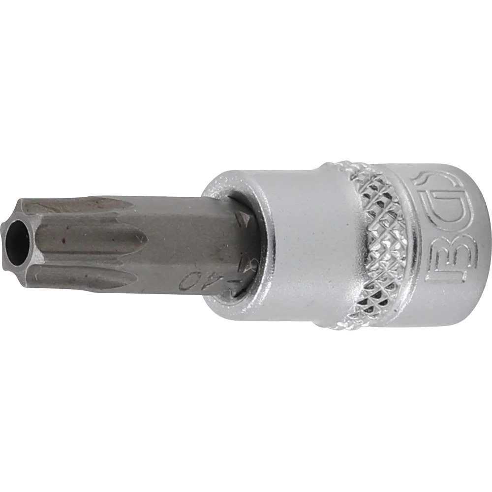 Bit-Einsatz, Antrieb Innenvierkant 6,3 mm (1/4"), T-Profil (für Torx) mit Bohrung T40