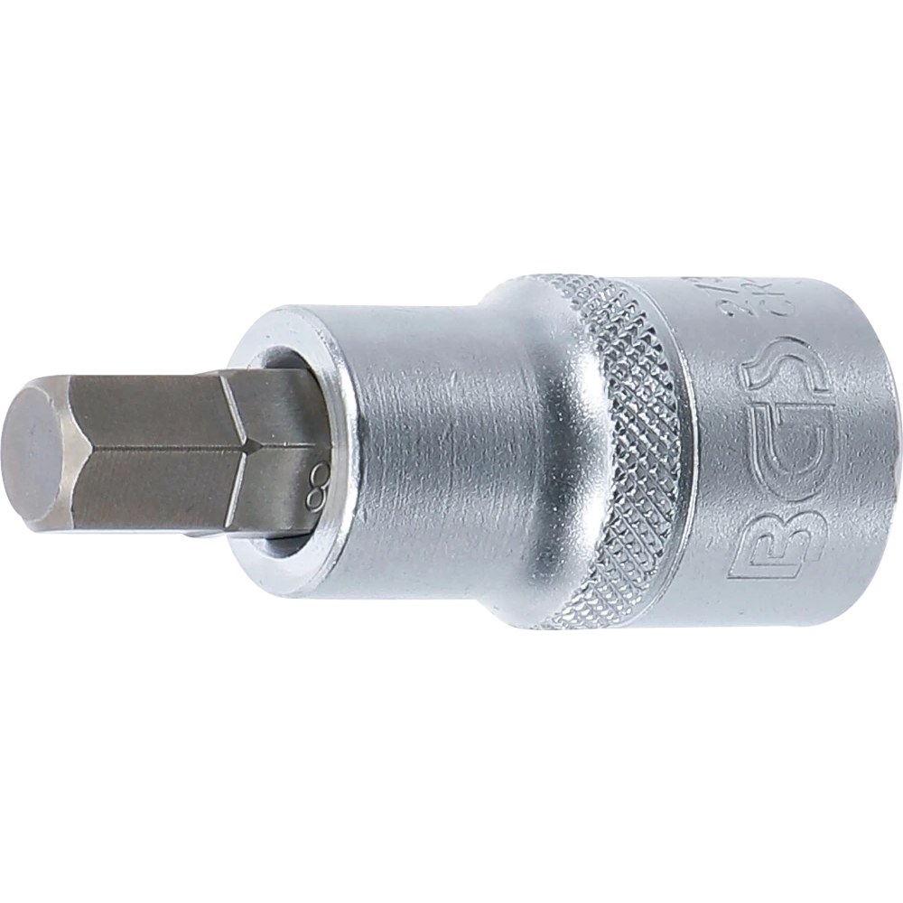 Bit-Einsatz, Länge 55 mm, Antrieb Innenvierkant 12,5 mm (1/2"), Innensechskant 3/8"