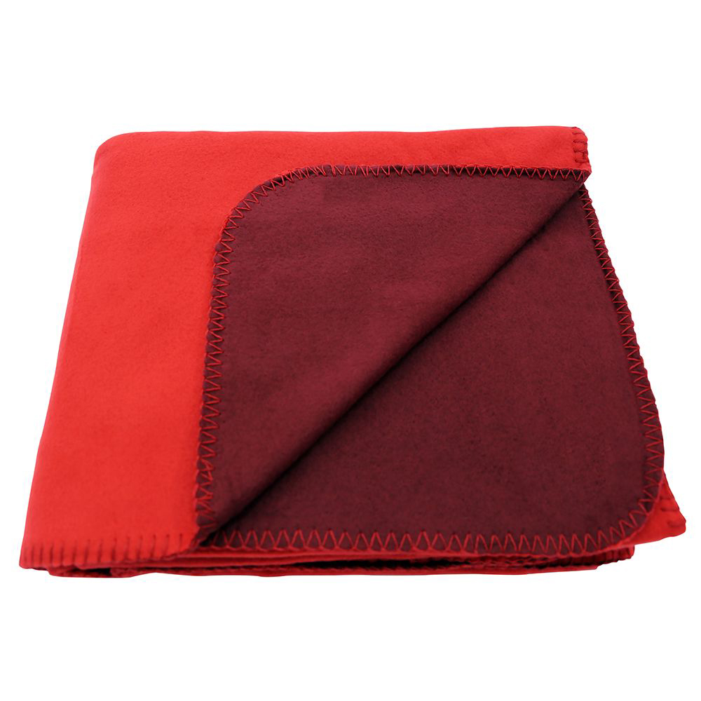 Double-Fleece Decke bordeaux/rot 130 x 160 cm