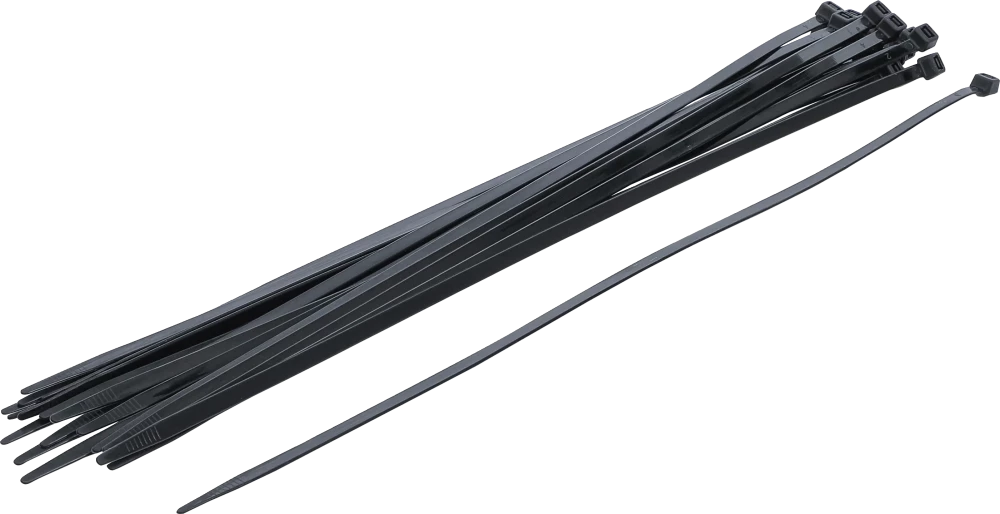 Kabelbinder-Sortiment, schwarz, 7,6 x 500 mm, 20-tlg.