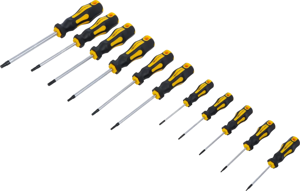 Schraubendreher-Satz, T-Profil (für Torx) T6 - T40, 11-tlg.