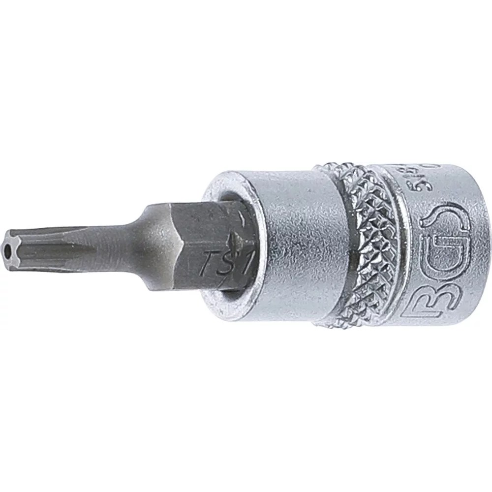 Bit-Einsatz, Antrieb Innenvierkant 6,3 mm (1/4"), TS-Profil (für Torx Plus) mit Bohrung TS15