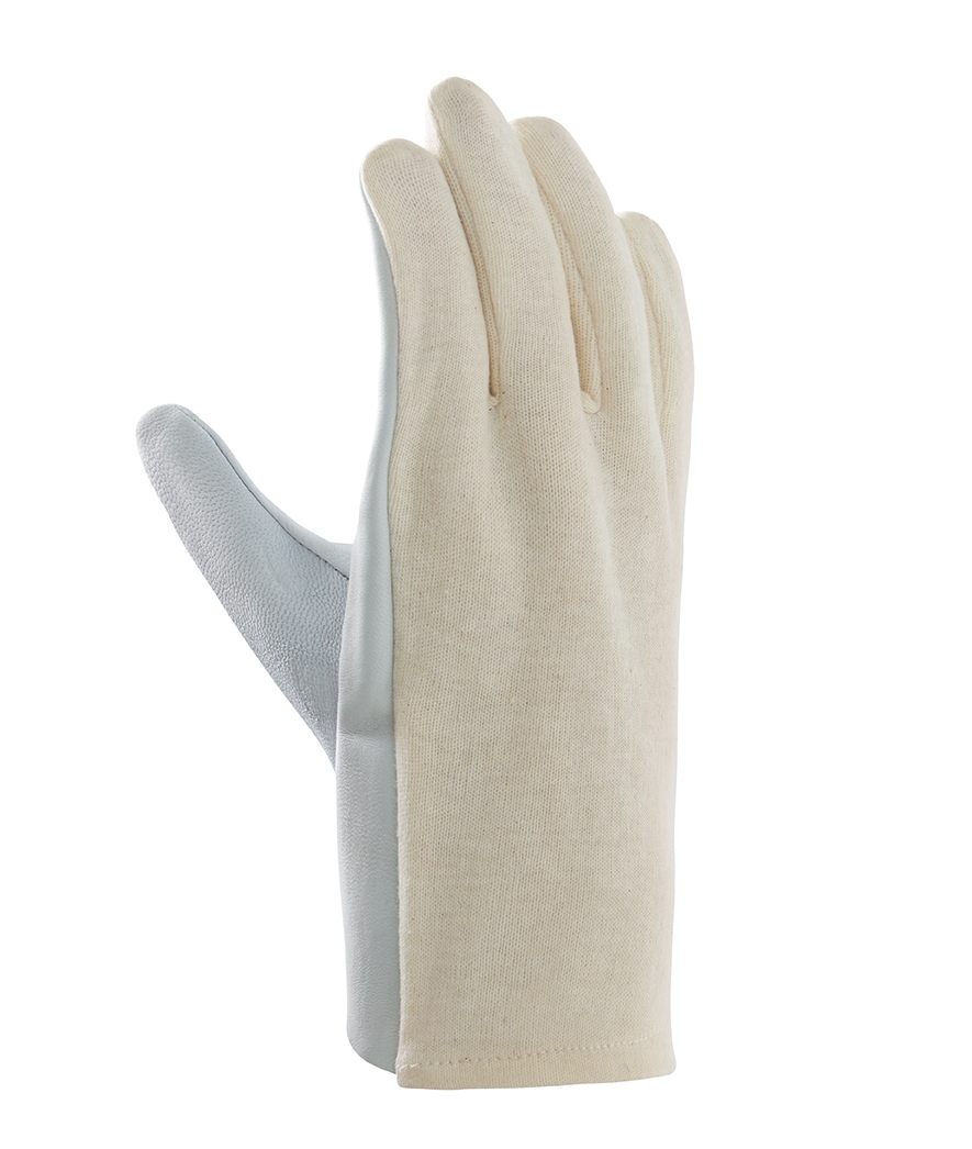 teXXor® Ziegen-/Schafsnappa-Handschuhe TRIKOTRÜCKEN natur