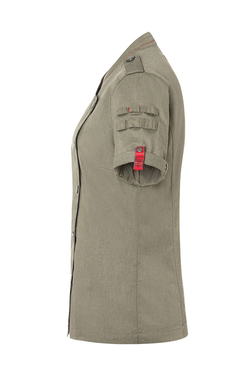 Short-Sleeve Ladies' Chef Jacket Denim-Style ROCK CHEF®-Stage2