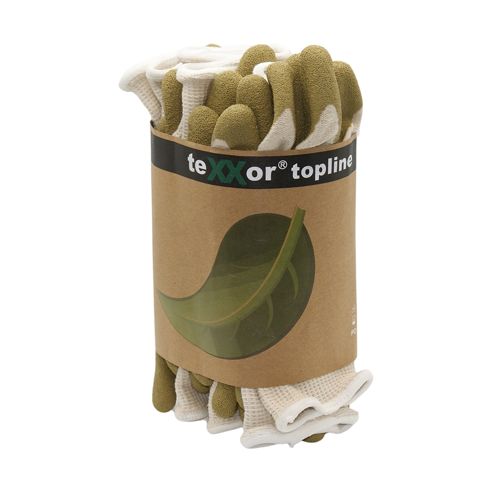 teXXor® Grobstrick-Handschuhe GREEN PROTECT natur/grün