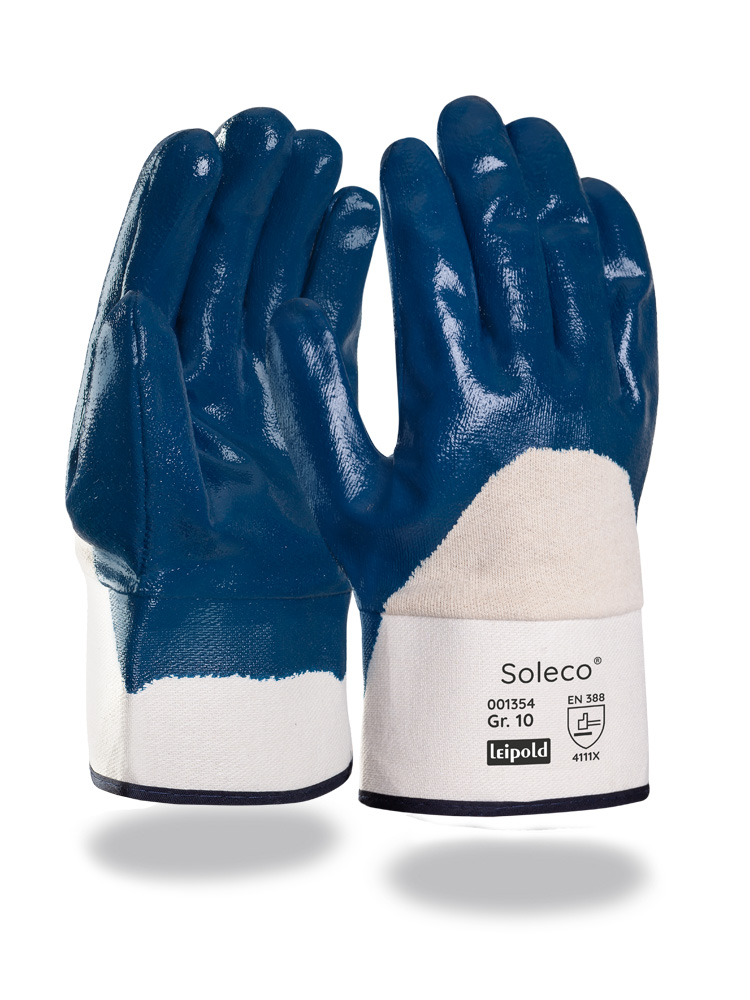 Soleco® | Baumwoll-Trikot-Handschuh | Nitril-Beschichtung