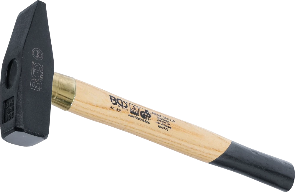 Schlosserhammer, Holz-Stiel, DIN 1041, 800 g