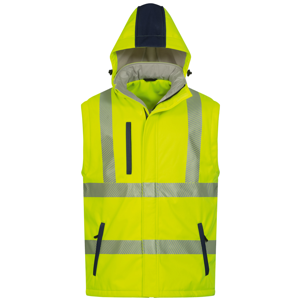 Wattierte Warnschutz-Softshelljacke Joris