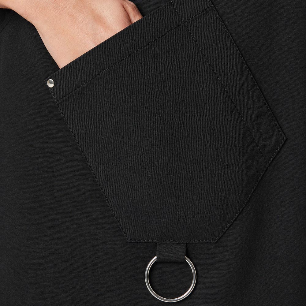 Latzschürze Casual Style mit X-Kreuzung, schwarz, B 70 x L 80 cm