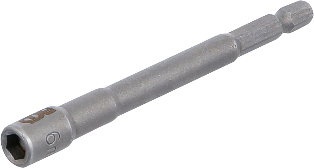 Steckschlüssel-Einsatz Sechskant, extra lang, für Bohrmaschinen, Antrieb Außensechskant 6,3 mm (1/4"), SW 6 mm