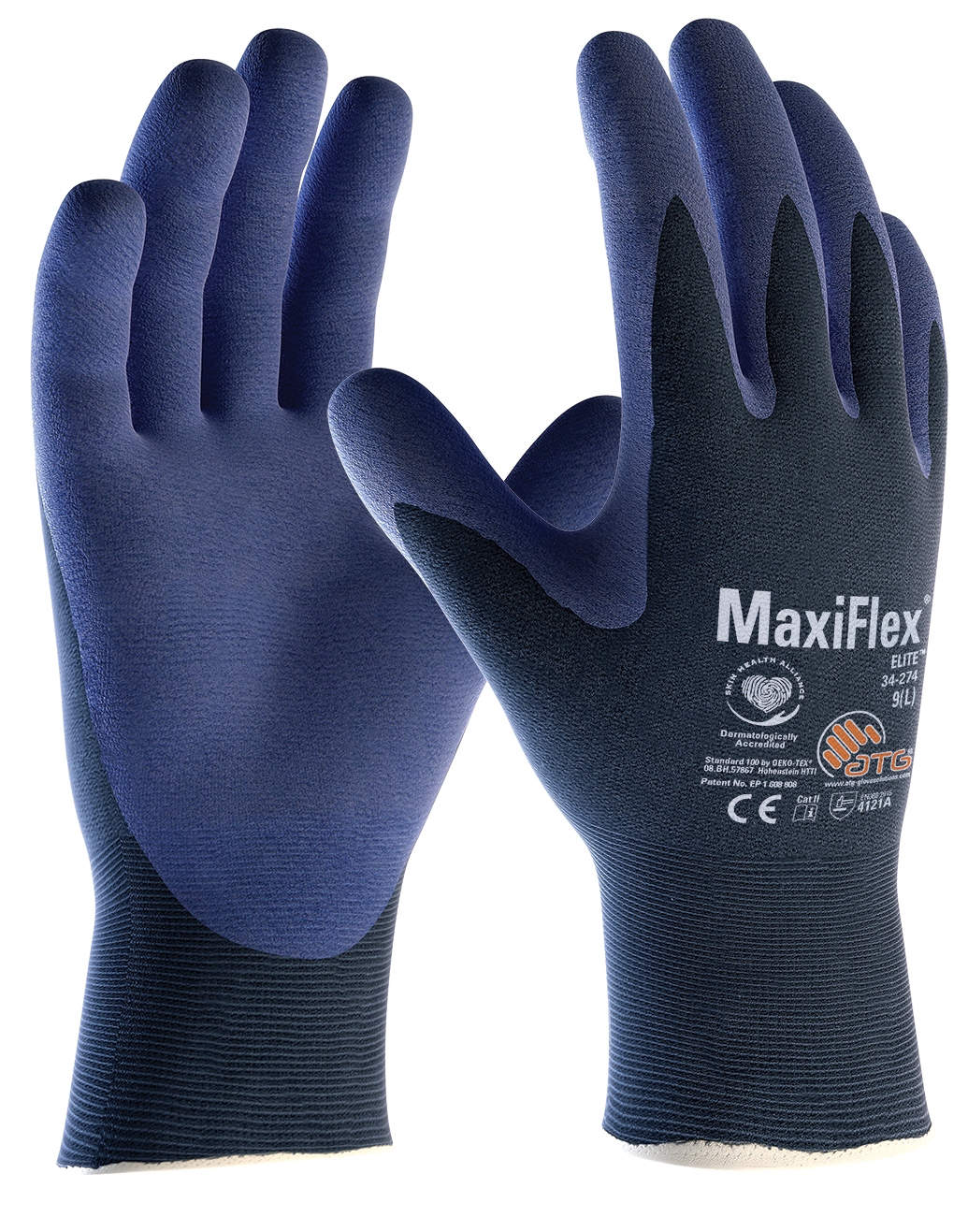 MaxiFlex® Elite™ Nylon-Strickhandschuhe (34-274) blau/blau