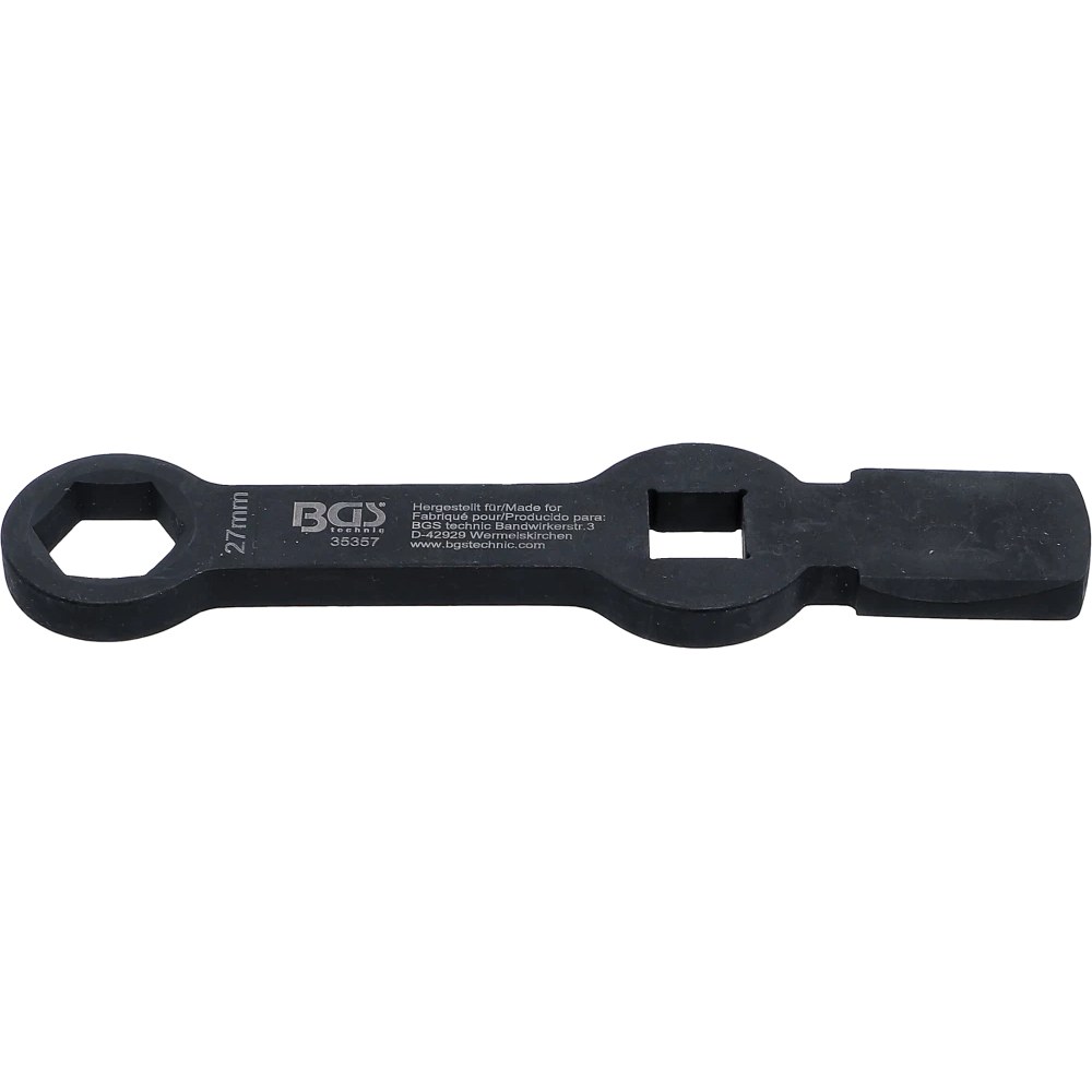 Schlag-Ringschlüssel, Sechskant, mit 2 Schlagflächen, SW 27 mm