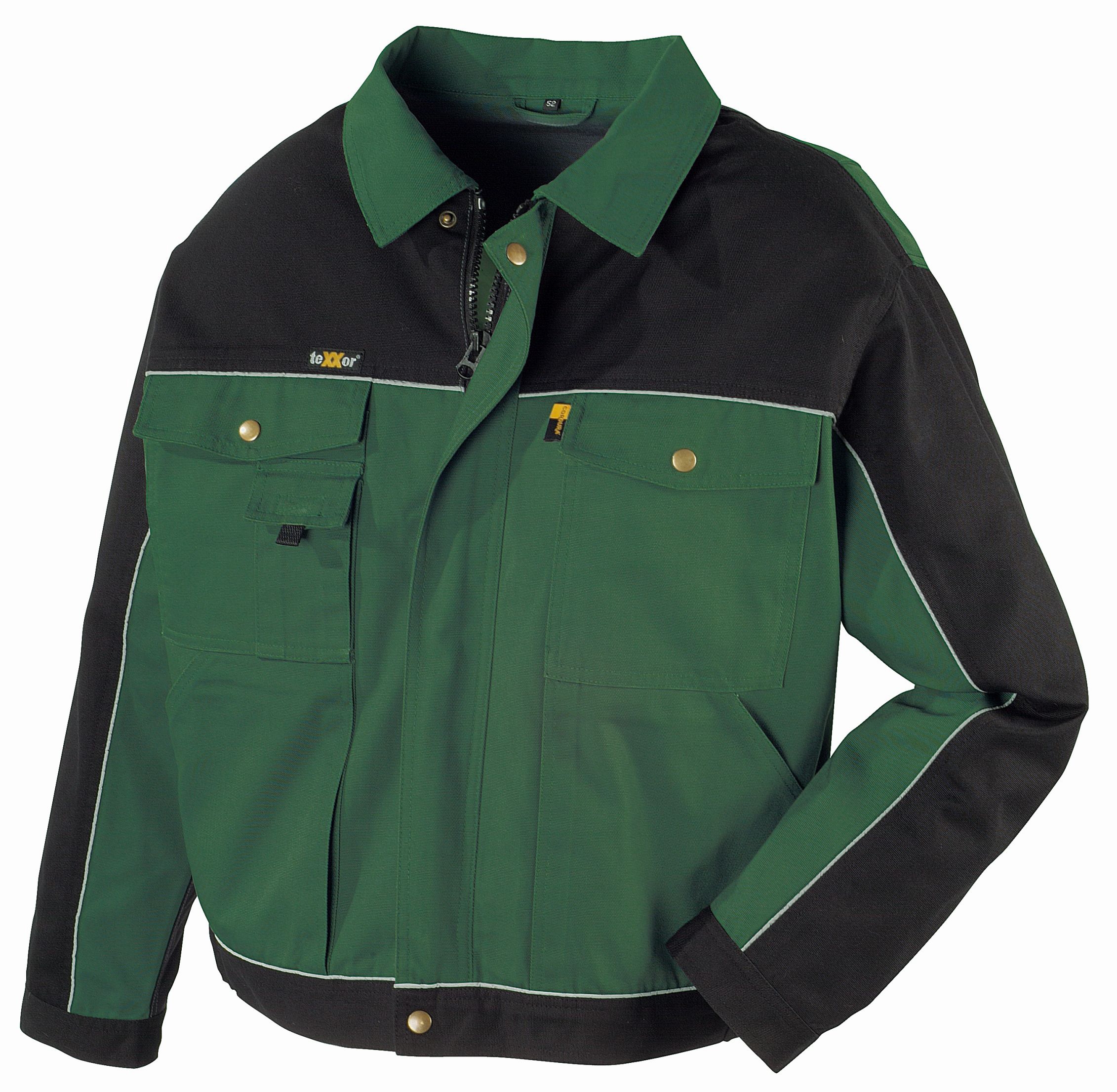 teXXor® Canvas (320 g/m²) Bundjacke RIO grün/schwarz