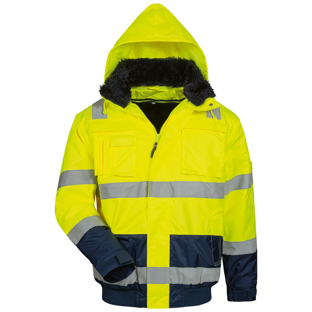 Warnschutz-Pilotjacke Gelb/Marine Arthur