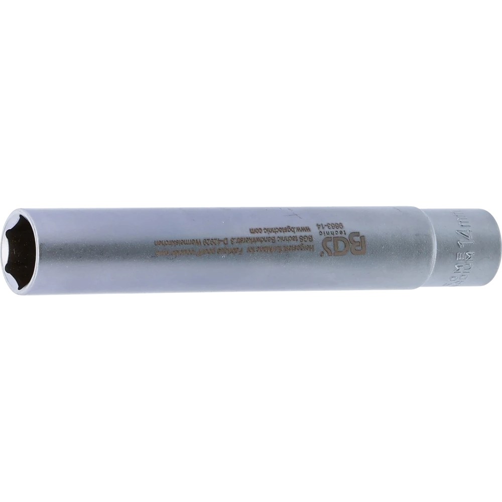 Steckschlüssel-Einsatz Sechskant, extra tief, Antrieb Innenvierkant 10 mm (3/8"), 14 mm
