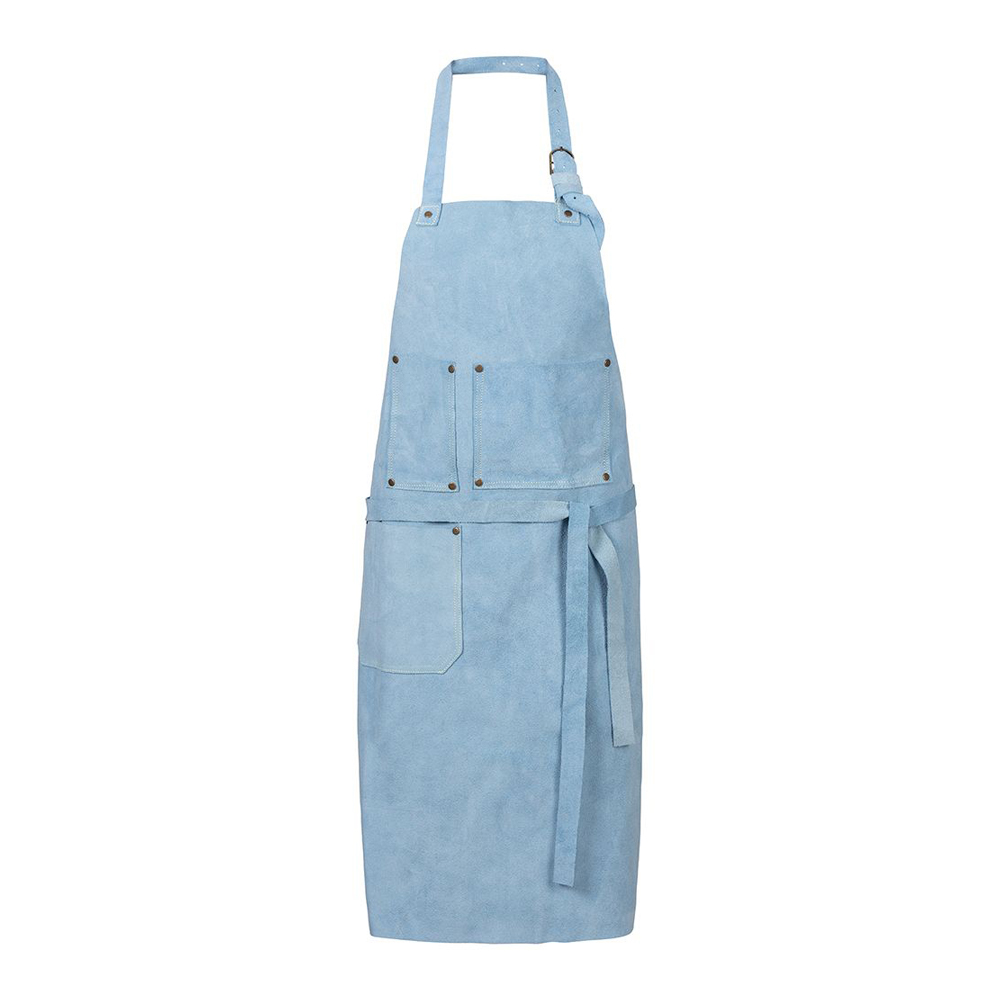 Latzschürze Rindspaltleder B 59 x L 88 cm, light blue