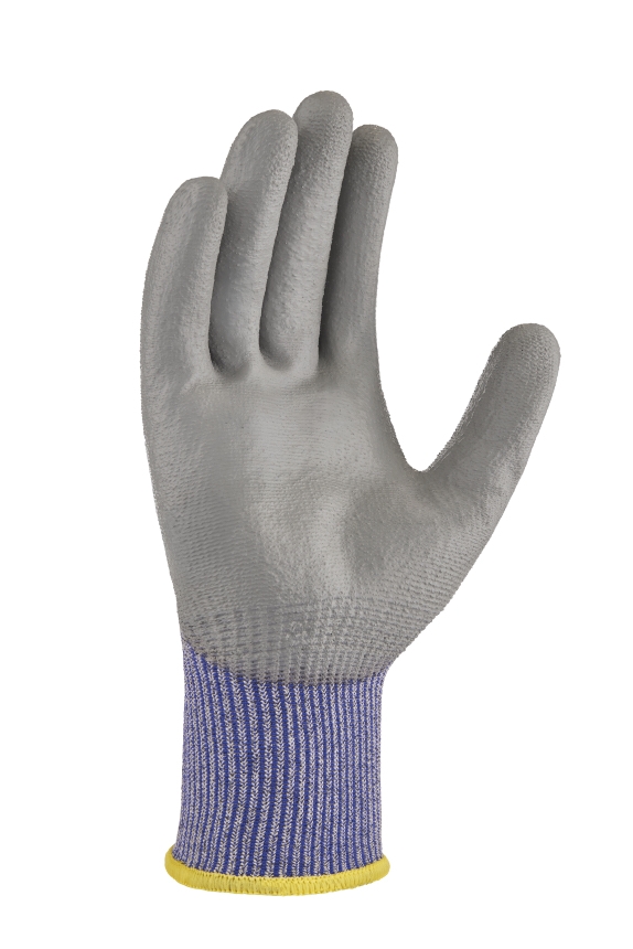 teXXor® PU-Schnittschutz-Strickhandschuhe CUT C - Basic grau-meliert