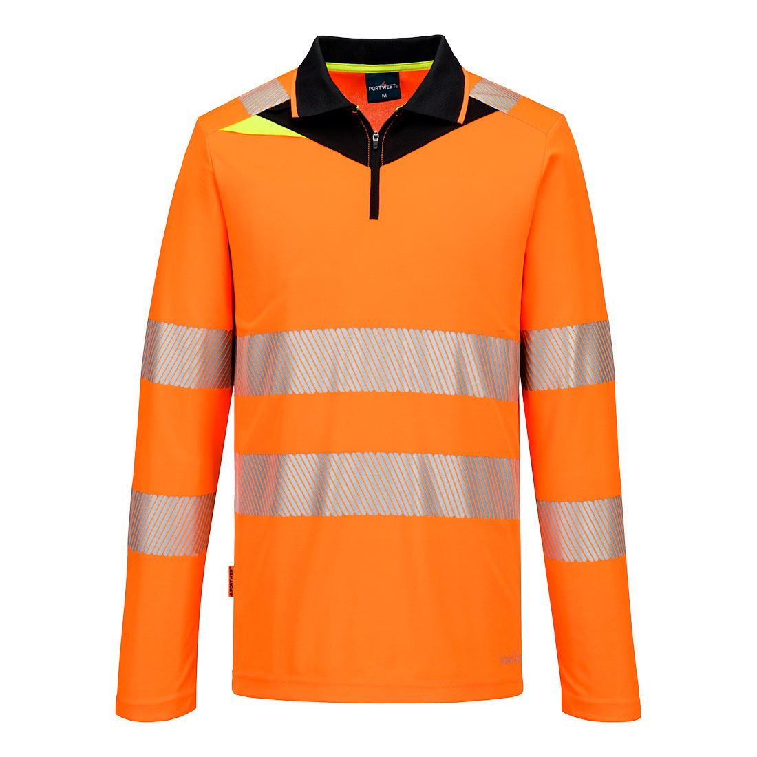 DX4 Hi-Vis Polo Shirt mit Reißverschluss langarm