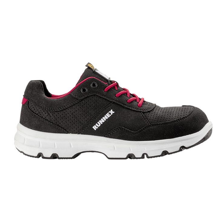 RUNNEX® S1PS-ESD-Sicherheitshalbschuhe FlexStar schwarz/rot