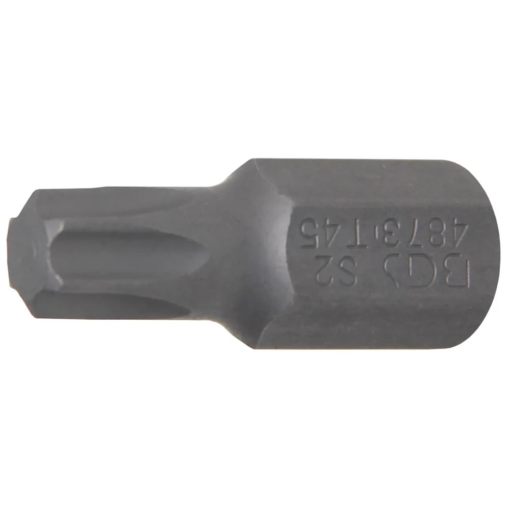 Bit, Länge 30 mm, Antrieb Außensechskant 10 mm (3/8"), T-Profil (für Torx) T45