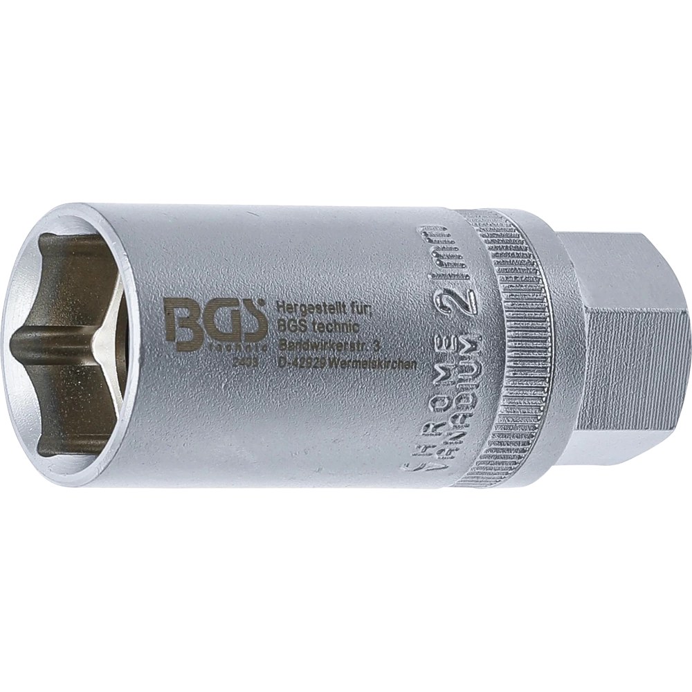 Zündkerzen-Einsatz Sechskant, Antrieb Innenvierkant 12,5 mm (1/2"), SW 21 mm