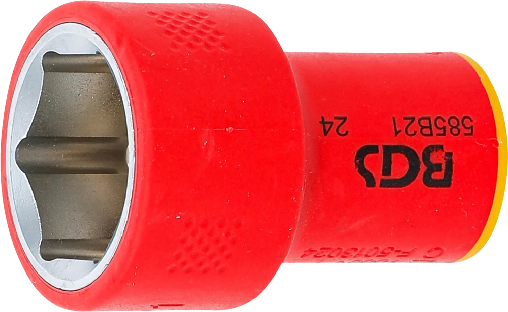 VDE-Steckschlüssel-Einsatz Sechskant, Antrieb Innenvierkant 10 mm (3/8"), SW 21 mm
