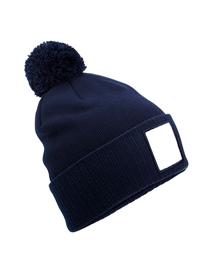 Appliqué Patch Pom Beanie