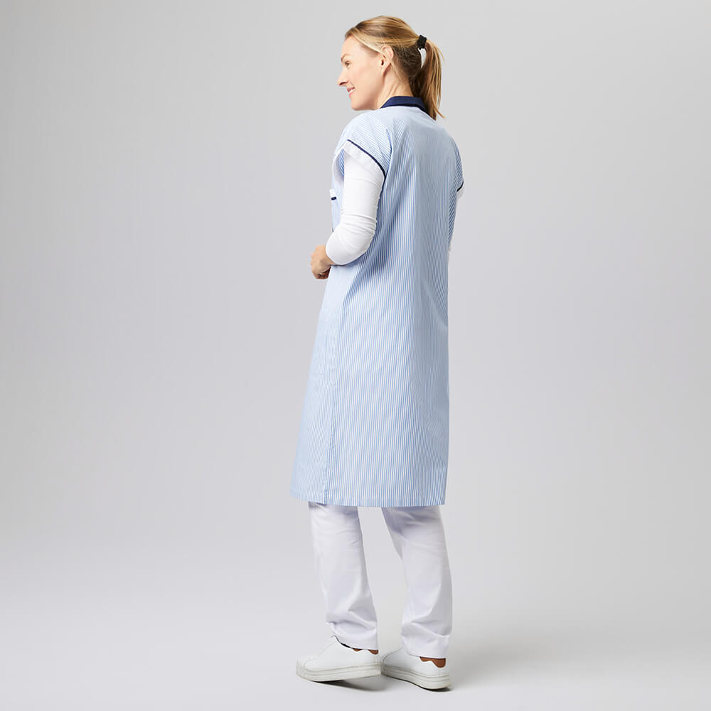 Damen Kittel, blau gestreift
