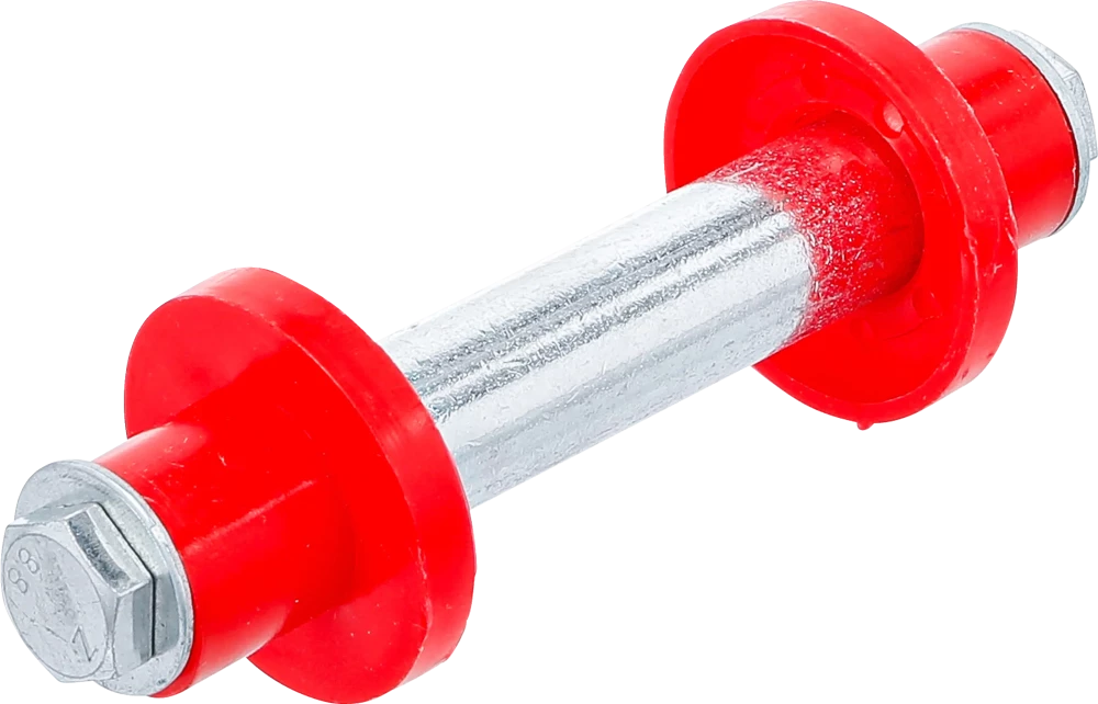 Achsen-Satz für Schubkarrenrad, 128 mm, Ø 20 mm, mit 2 Distanzhülsen