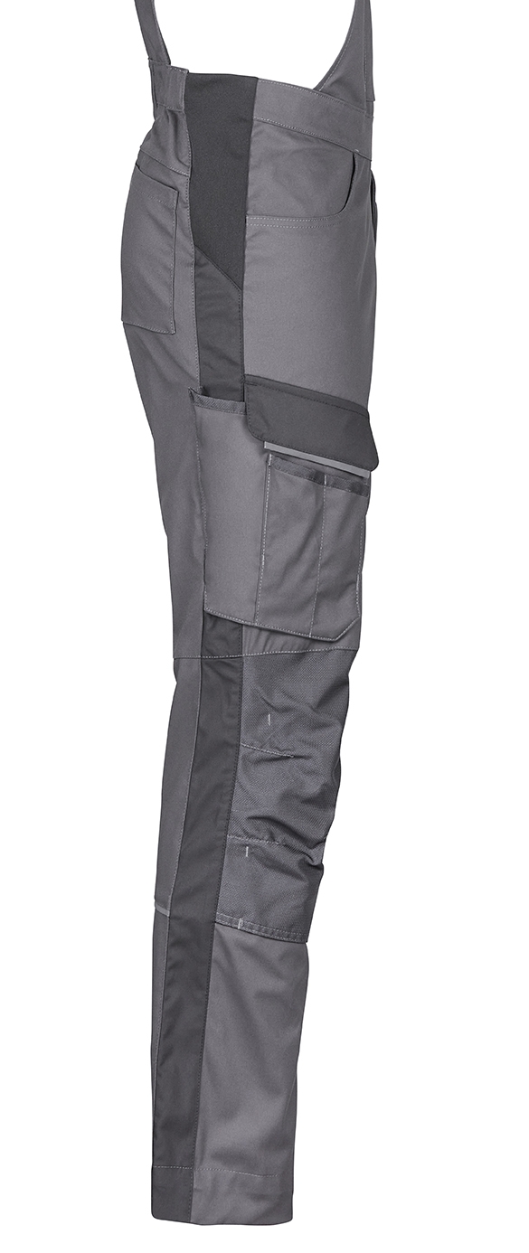 4PROTECT® Workwear Latzhose grau/schwarz