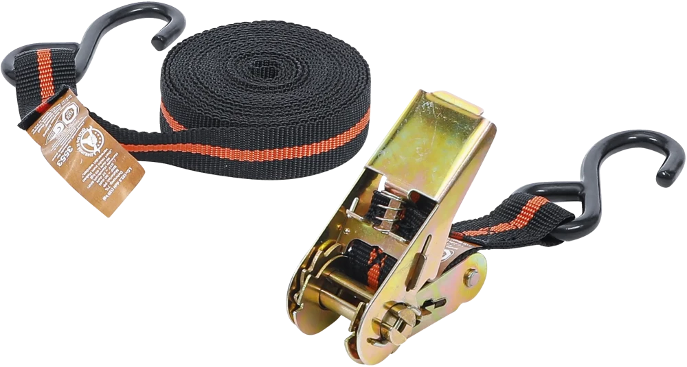 Knarren-Spannband, mit 2 schweren Haken, 5 m x 24 mm