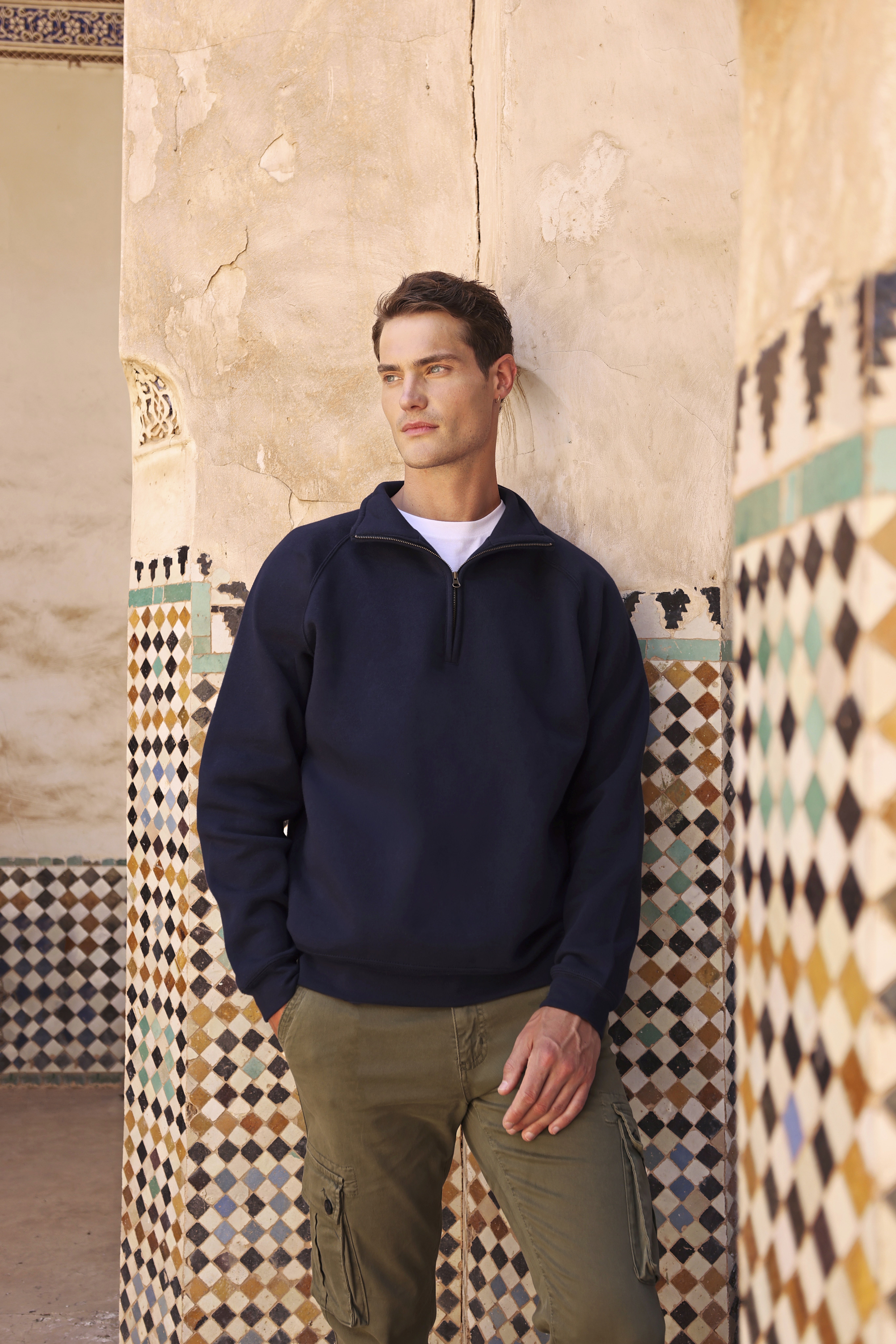 Sweatshirt – Iconic Premium Zip Neck Sweat