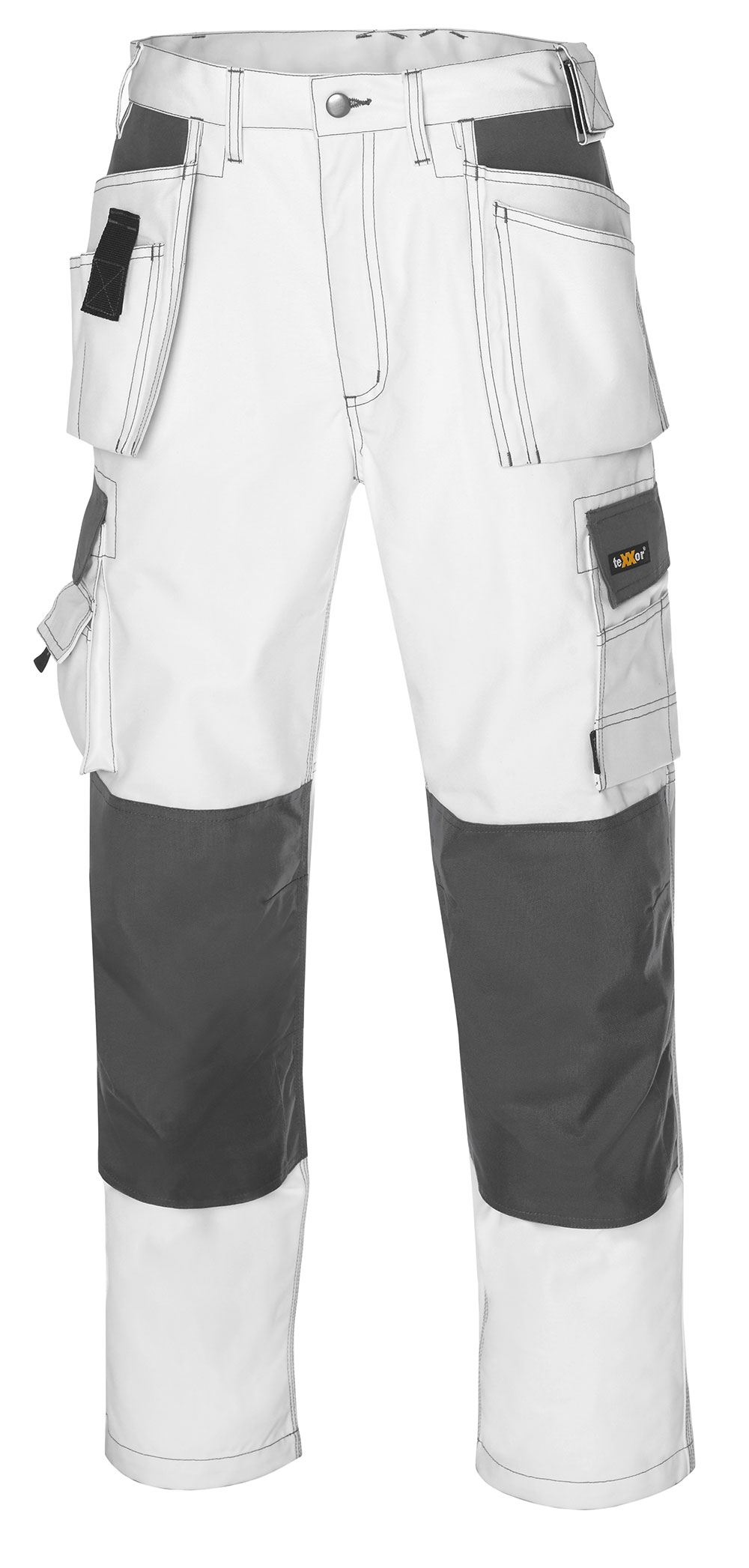 teXXor® Canvas (270 g/m²) Bundhose PANAMA weiß/grau