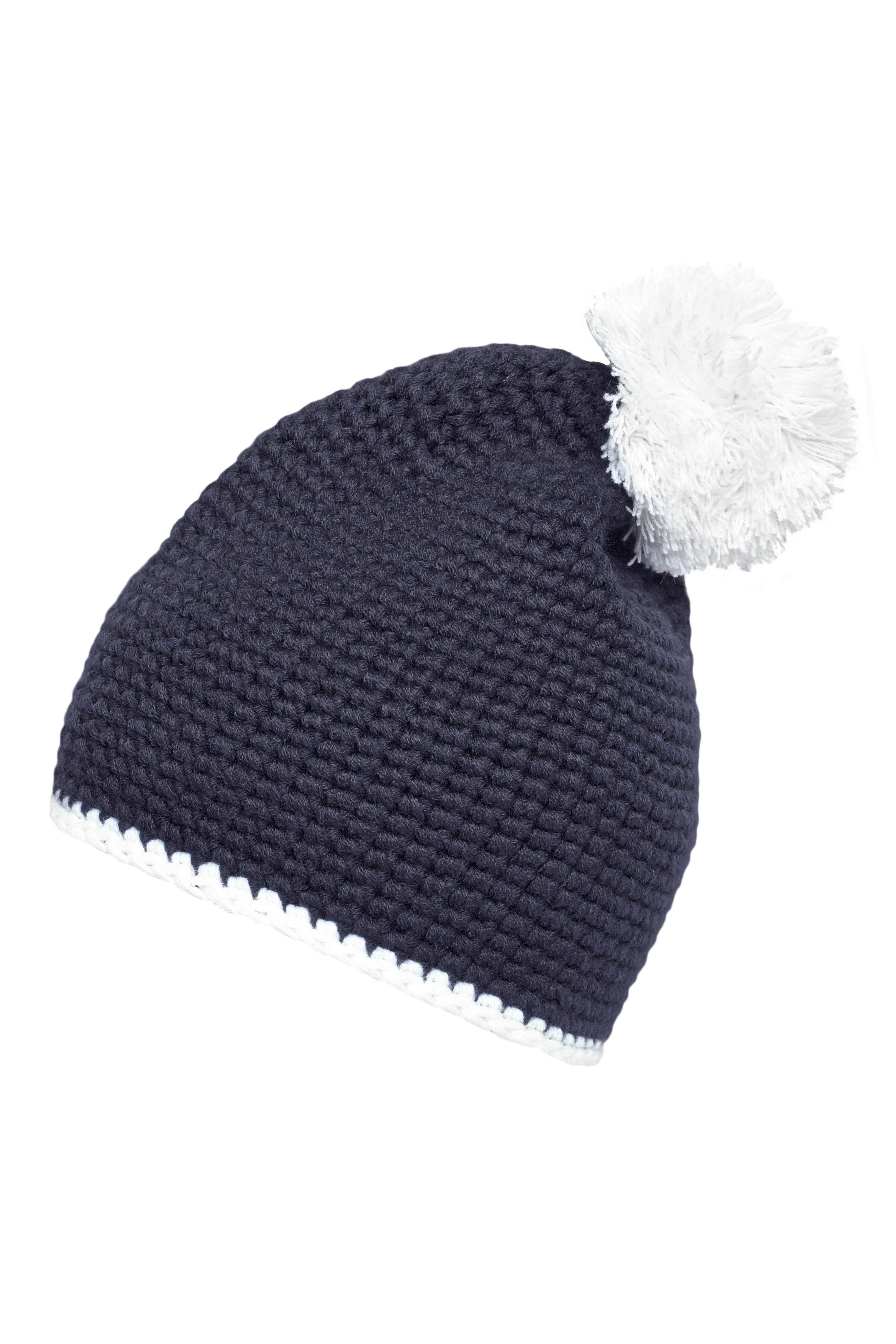 Mütze – Pompon Hat With Contrast Stripe