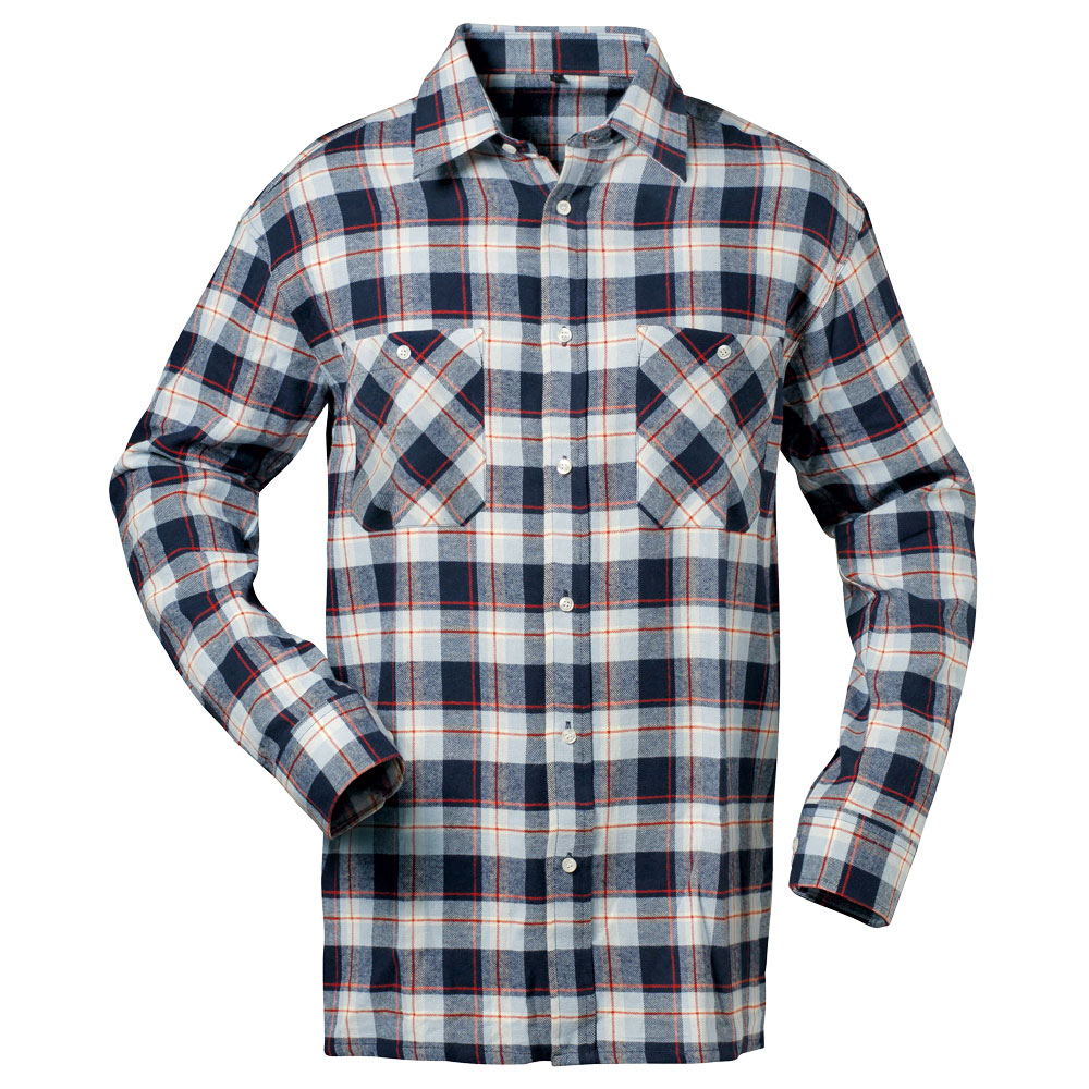 Flanell-Hemd, Marine/Hellblau/Rot Kariert Ohio