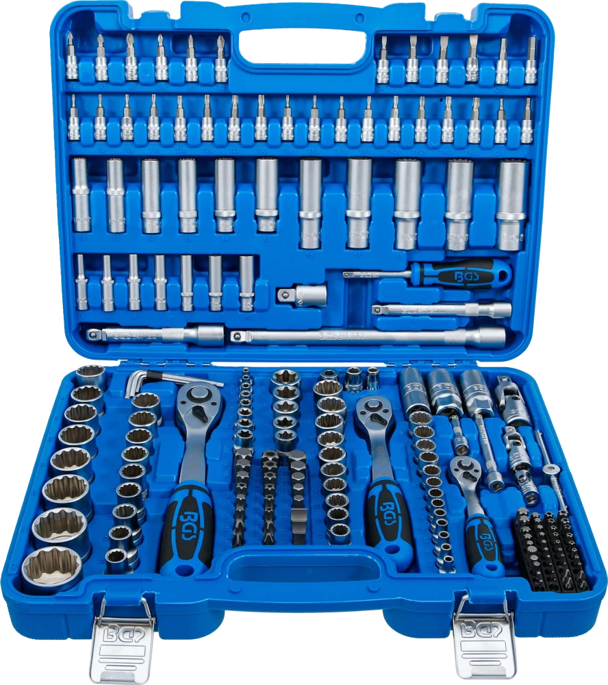 Steckschlüssel-Satz Zwölfkant, Antrieb 6,3 mm (1/4") / 10 mm (3/8") / 12,5 mm (1/2"), 192-tlg.