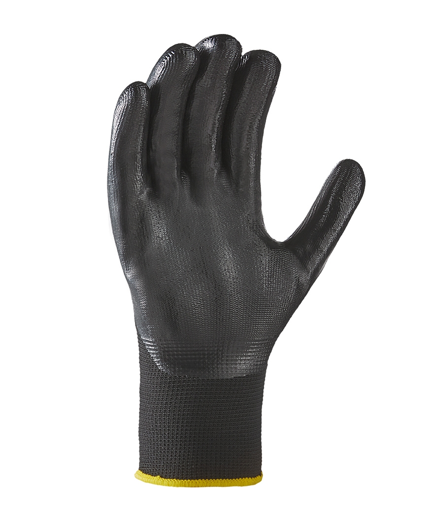 teXXor® Nitril-Handschuhe POLYESTER schwarz schwarz