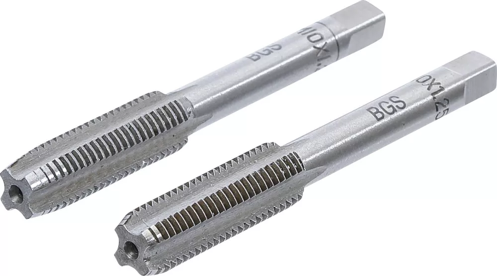 Gewindebohrer, Vor- und Fertigschneider, M10 x 1,25, 2-tlg.