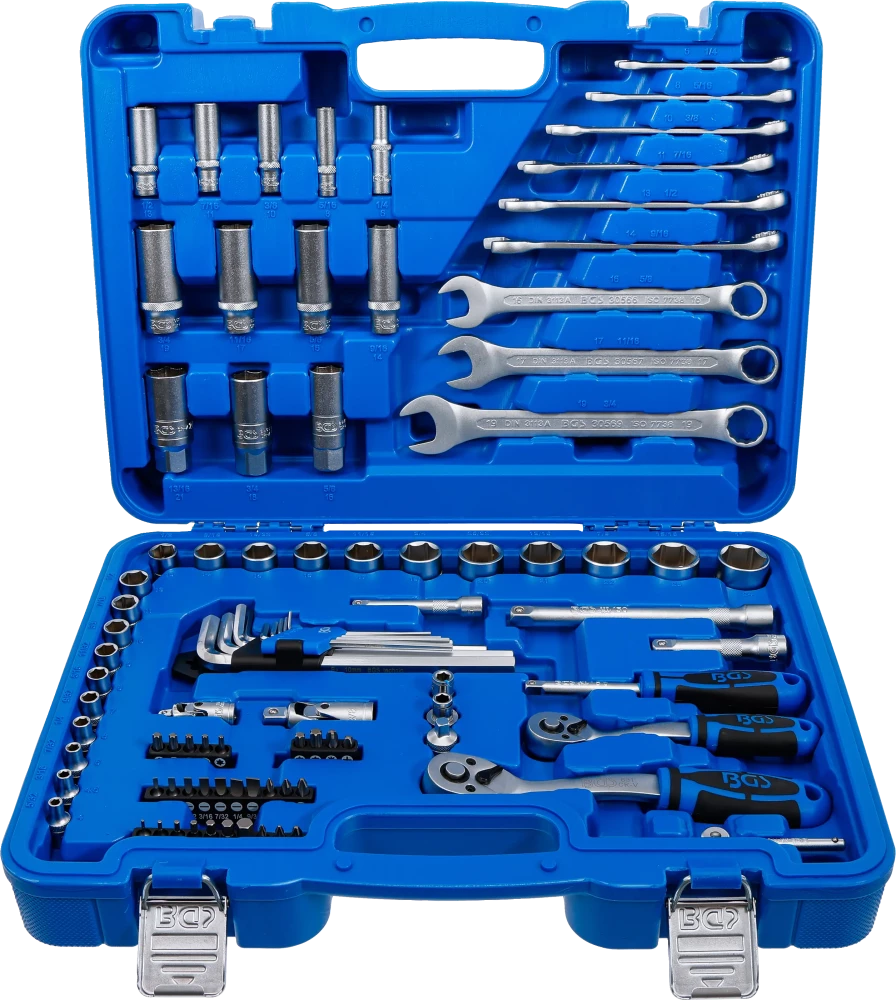 Steckschlüssel-Satz Sechskant, Antrieb 6,3 mm (1/4") / 10 mm (3/8"), 92-tlg.