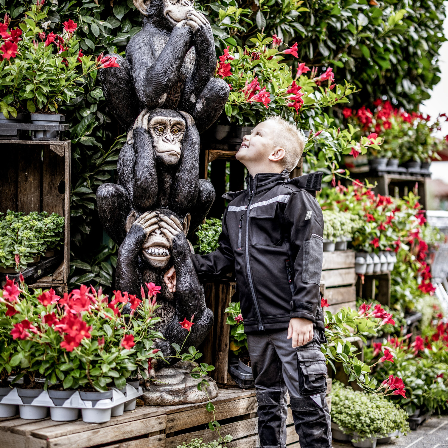 Kapuze MOTION TEX KIDS Softshelljacke für Kinder